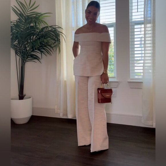 ZARA HIGH WAIST WIDE LEG PANTS - Picture 2 of 5